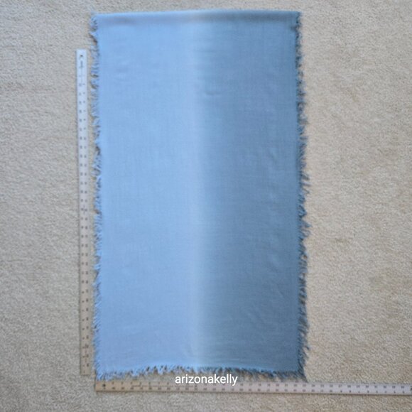 Ombre Cashmere Scarf Blue Gradient Woven - Picture 6 of 8